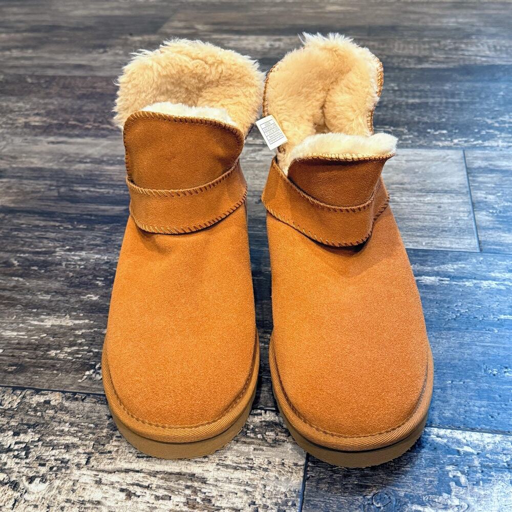 UGG Boots Shoes Womens Size 7 Chestnut Sheepskin Fleece Lined Classic Australia - Picture 2 of 14
